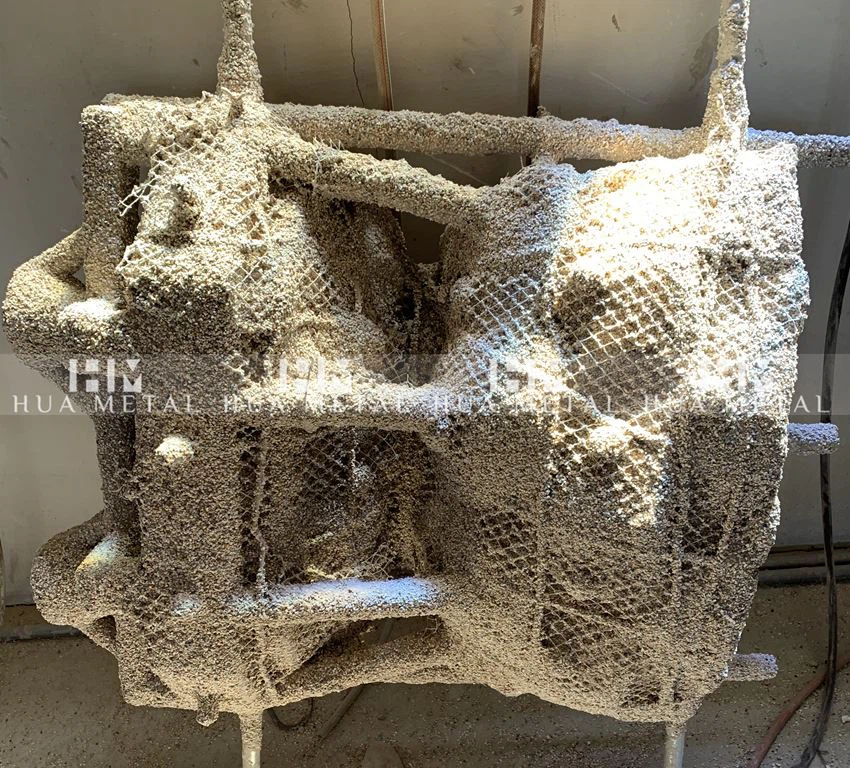 Sand shell for casting of gilded bronze