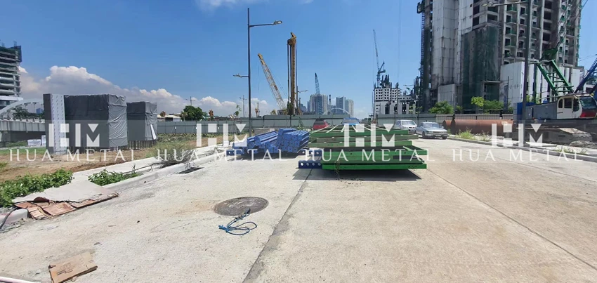 55m high perforated stainless steel statue start installation work 55m high perforated stainless steel statue start installation work